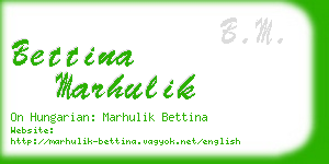 bettina marhulik business card